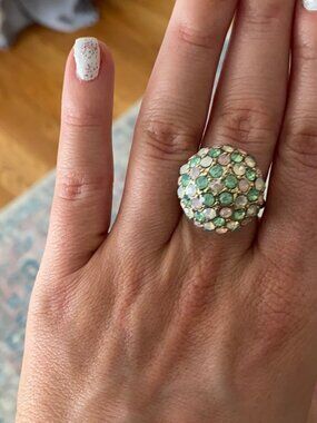 **Francesca’s Pastel Bubble Ring Chunky Multicolor Dome Ring Size 7**
